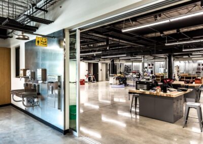 This is their woods lab. This is a full woodworking lab with a dust collector